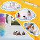 Inflatable White Bounce House Castle, 13x13x10ft Large Jumper PVC Bouncy House with Blower for Toddler Kids and Adults Indoor or