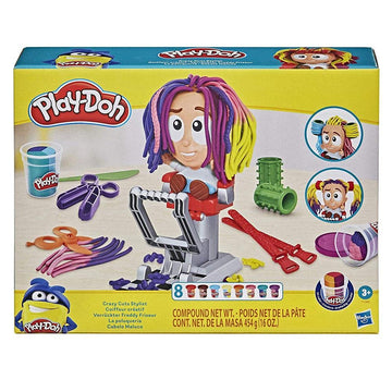 Play-Doh Crazy Cuts Stylist Set, Hair Salon Toy with Tools & 8 Tri-Color Cans, Back to School Classroom Supplies, Kids Arts & Cr