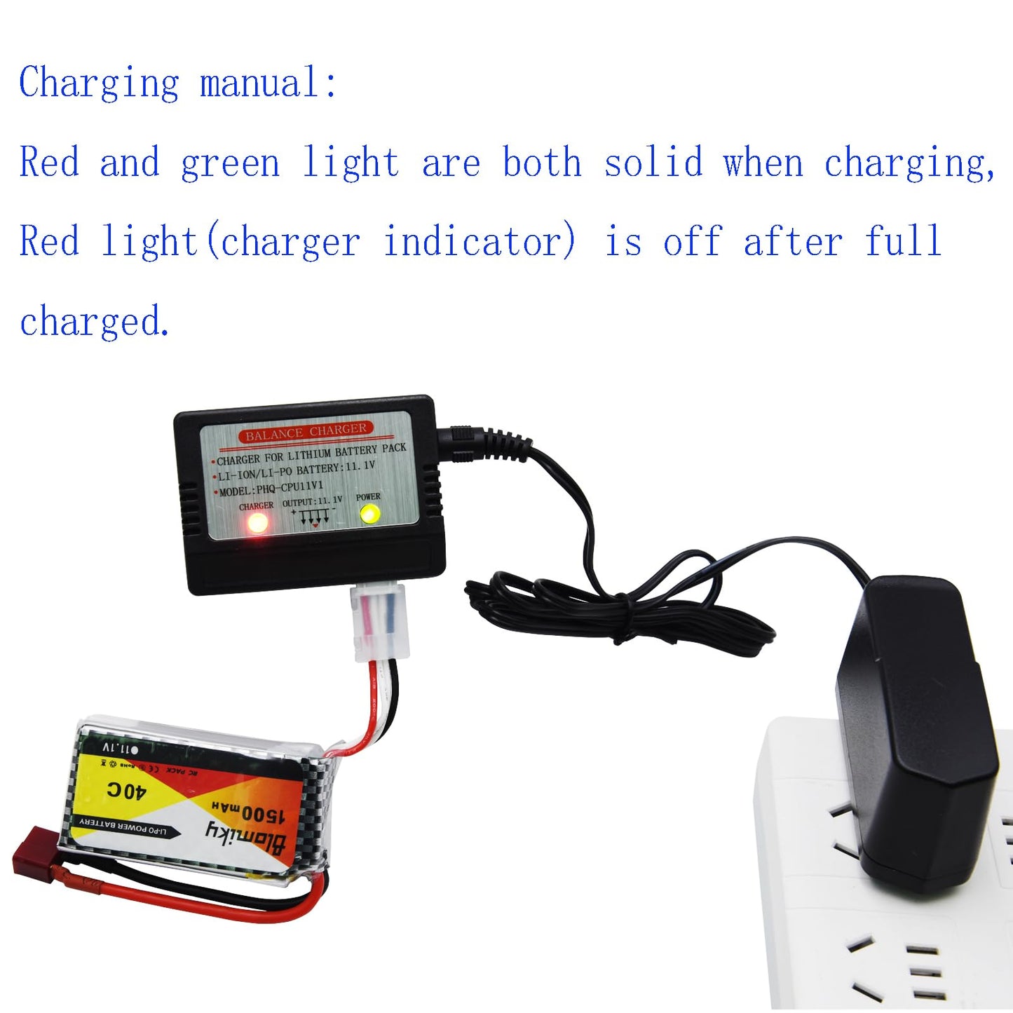 Blomiky 2 Pack 11.1V 1500mAh 35C Lipo Battery with Deans T Plug for RC Airplane, RC Helicopter, RC Car Truck, RC Boat and Quadco