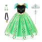 Ahlpo Anna Dress Princess Elsa Dress Up For Girls Halloween Cosplay Princess Anna Costume Elsa Fancy Dress Birthday Outfit