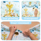 Gupesxu First Communion Decorations-Mi Primera Comunion Tablecloth,3Pcs Blue Baptism Table Covers For Boy Newborn Baby Shower Ta