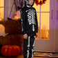 Besserbay Halloween Kid Skeleton Bone Hooded Sweatshirts Skull Pullover Hoodies For Boys With Kangaroo Pocket 8 Years