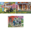 Bits and Pieces - Value Set of Three Large 300 Piece Jigsaw Puzzles for Adults - Classic Summer Jigsaw Puzzles by Artist John Sl