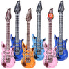Artcreativity Rock Guitar Inflates, Set Of 12, Inflatable Guitar Toys For Kids, Decorations For Music Themed Parties, 23 Inch Long Guitar Balloons, Fun Pretend Play Accessories, Assorted Colors