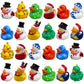 Qingqiu 24 Pack Christmas Rubber Ducks Jeep Bath Toys For Kids Boys Girls Toddlers Christmas Party Favors Stocking Stuffers Gifts