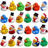 Qingqiu 24 Pack Christmas Rubber Ducks Jeep Bath Toys For Kids Boys Girls Toddlers Christmas Party Favors Stocking Stuffers Gifts