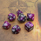 CREEBUY DND Dice RPG Polyhedral Dice Set for Dungeon and Dragons MTG Role Playing Games Dice Set(Purple & Silver)