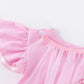 Wonderbabe Girls Red Costume Kids Pink Dress Princess Cosplay Outfits For Birthday Party Size 5-6T