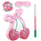 Glimin Pink Bow Piata with Stick Blindfold and Confetti, Shes The Cherry on Top Theme Birthday Party Baby Shower Nursery Decora