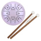 Chakra Tank Drum, Lavender 8 Nuts 5.5Inch Textured Steel Lug Drum. Improve HandFoot Coordination Hands Practice Pure Sound To 
