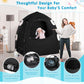 WANRU Blackout Tent for Pack and Play - One-Click Opening, 95% Light Blocking, Black, Breathable Polyester Cover