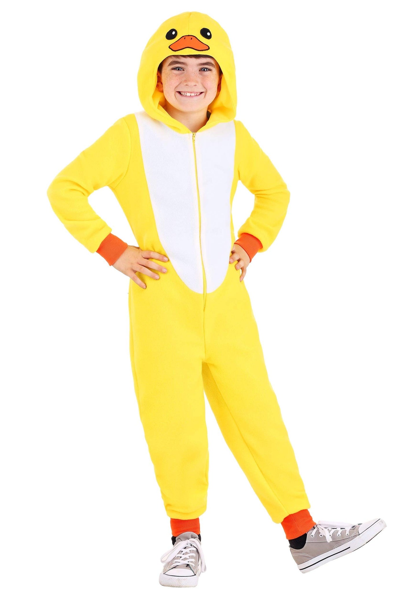 Kids Yellow Duck Onesie Costume Boys And Girls Duck Costume Halloween Easter Roleplaying Outfit X-Large