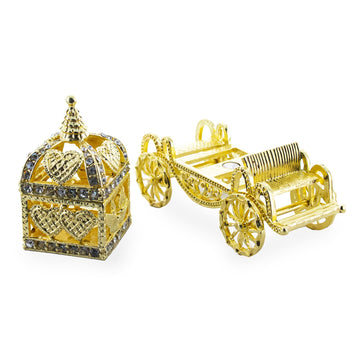 Bestpysanky Golden Royal Coronation Coach Trinket Box Figurine
