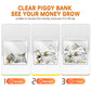 Aipor Clear Piggy Bank For Adults/Kids Must Break To Open, Unopenable Acrylic Piggy Bank, Acrylic Clear Piggy Bank For Boys/Girl