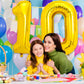 Pigetale 40 Inch 10 Number Balloons Gold Big Giant Jumbo Number 10 Balloons, Foil Mylar Helium Digital Balloons For Toddler Girl