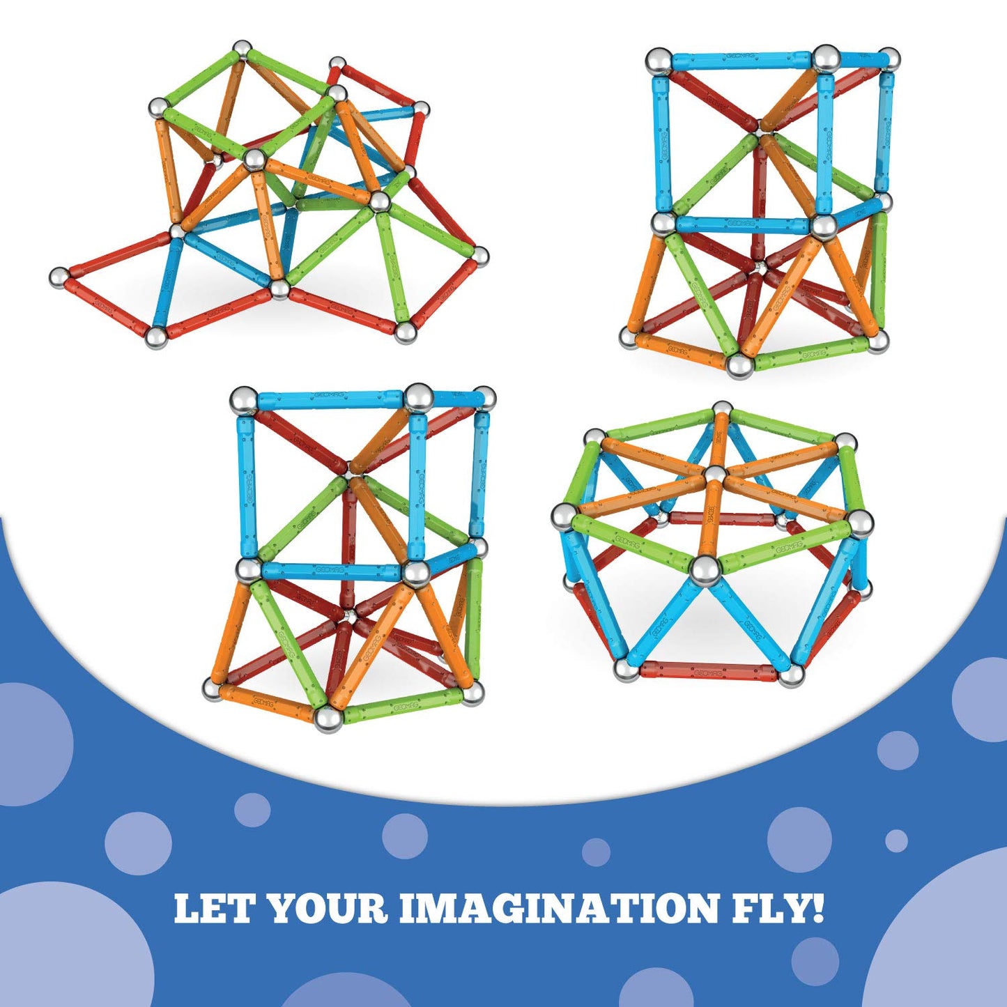 Geomag Magnetic Sticks And Balls Building Set | Magnet Toys For Stem, Creative, Educational Construction Play | Swiss-Made Innov