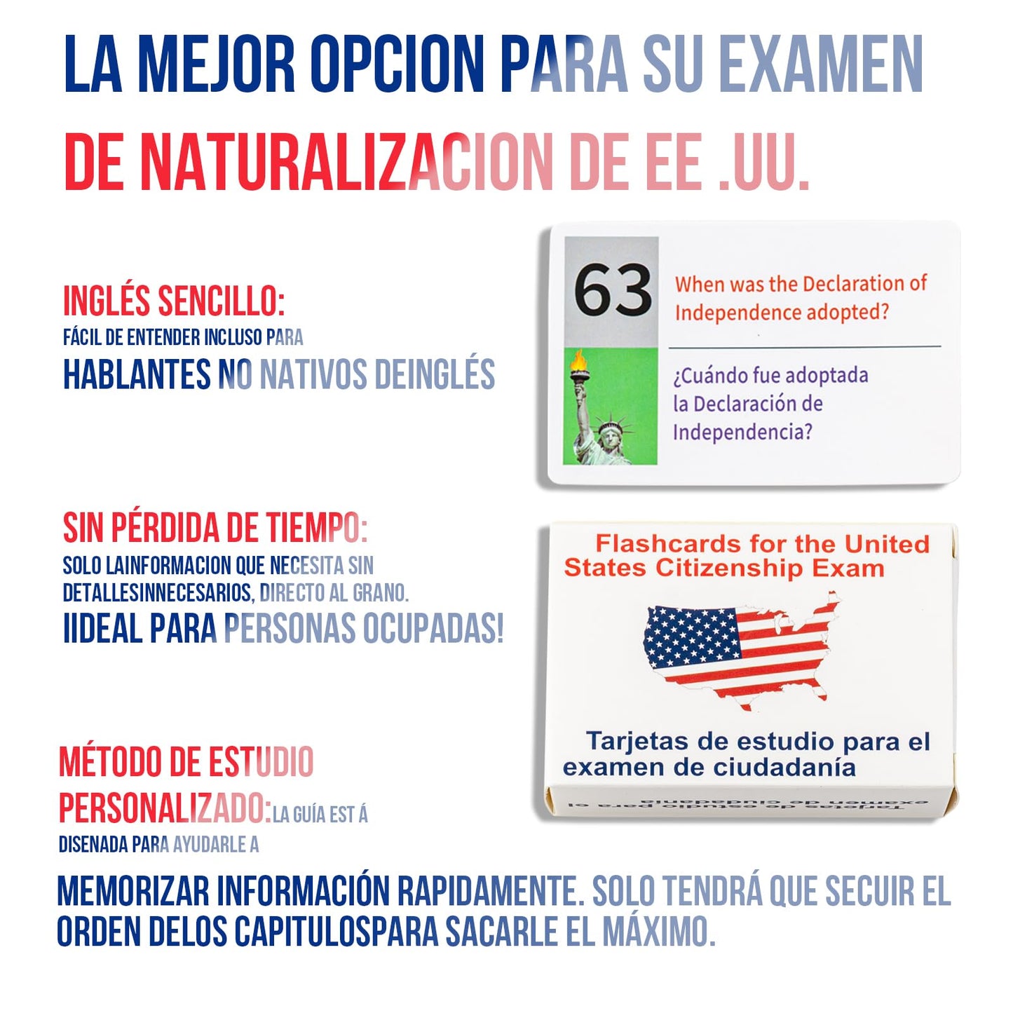Us Civic Test Flash Card 2025-100 Uscis Citizenship Flash Card (Questions & Answers) Bilingual Spanish English Naturalization St