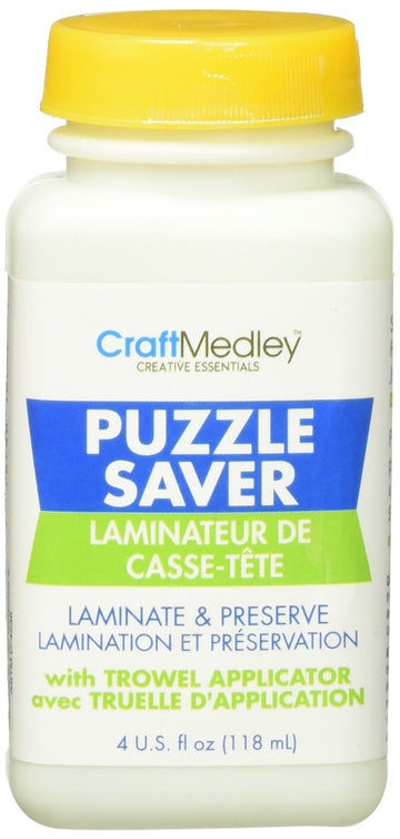 Craft Medley Gl600 Non-Toxic Puzzle Saver With Brush Applicator, 4 Oz