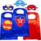 Nugeriaz Superhero Cape For Kids-Halloween Cape And Mask Cosplay Costumes Set For Kids (Double Sided Cape) (2Pcs Red)
