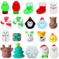 MALLMALL6 20Pcs Christmas Mochi Squeeze Toys for Xmas Party, Kawaii Animal Stress Relief Toys for Christmas Decoration Treat Bag