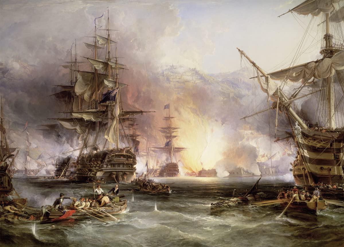 Ravensburger ''The Bombardment Of Algiers, 27 August 1816'' By George Chambers 9000 Piece Jigsaw Puzzle For Adults | Handcrafted