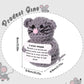 Boxob Funny Positive Mouse, 3.12In Creative Cute Knitted Potato Doll With Inspirational Card Emotional Support Mouse Crochet For