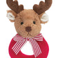 Bearington Baby Lil Reindeer Christmas, 5.5 Inch Christmas Reindeer Plush Stuffed Animal, Soft Baby Rattles And Plush Rings, For