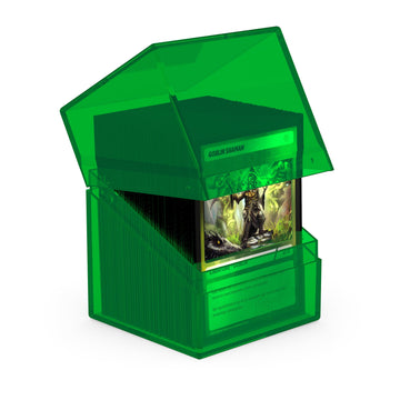 Ultimate Guard Boulder 100+ Clear, Deck Case For 100 Double-Sleeved Tcg Cards, Emerald, Secure & Durable Storage For Trading Car