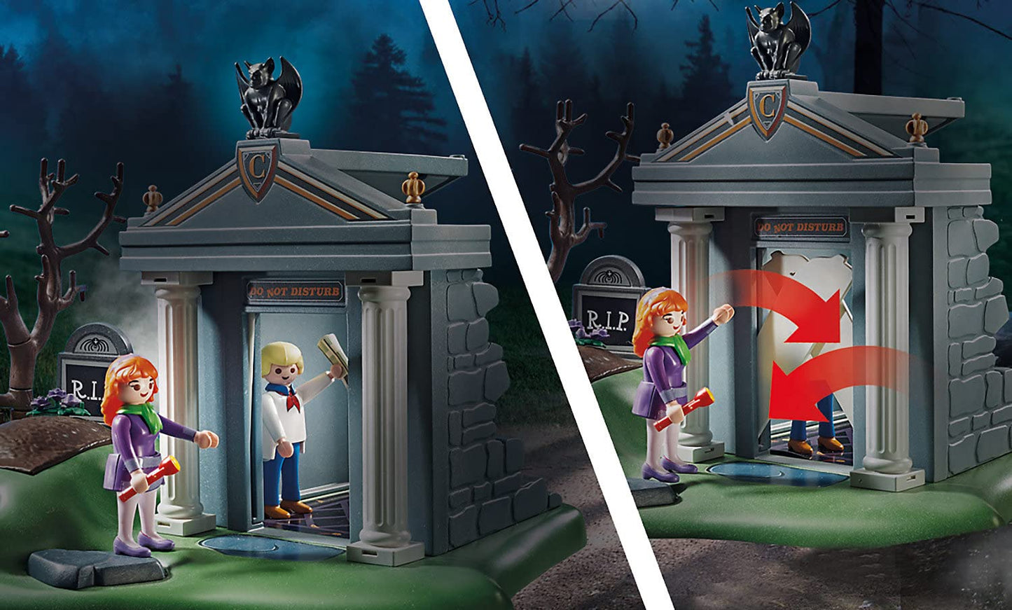 Playmobil Scooby-DOO Adventure in The Cemetery Playset, Standard Size, Multicolored, Model 70362, Plastic Material