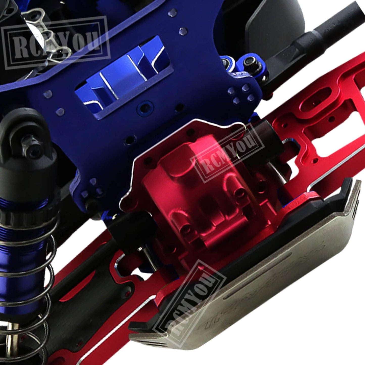 RCMYou Aluminum Gear Box Upgrades Part for 1/8 Sledge 4WD,Front Rear Universal Gear Box Housing, RC Alloy Gearbox Hops up for Sl