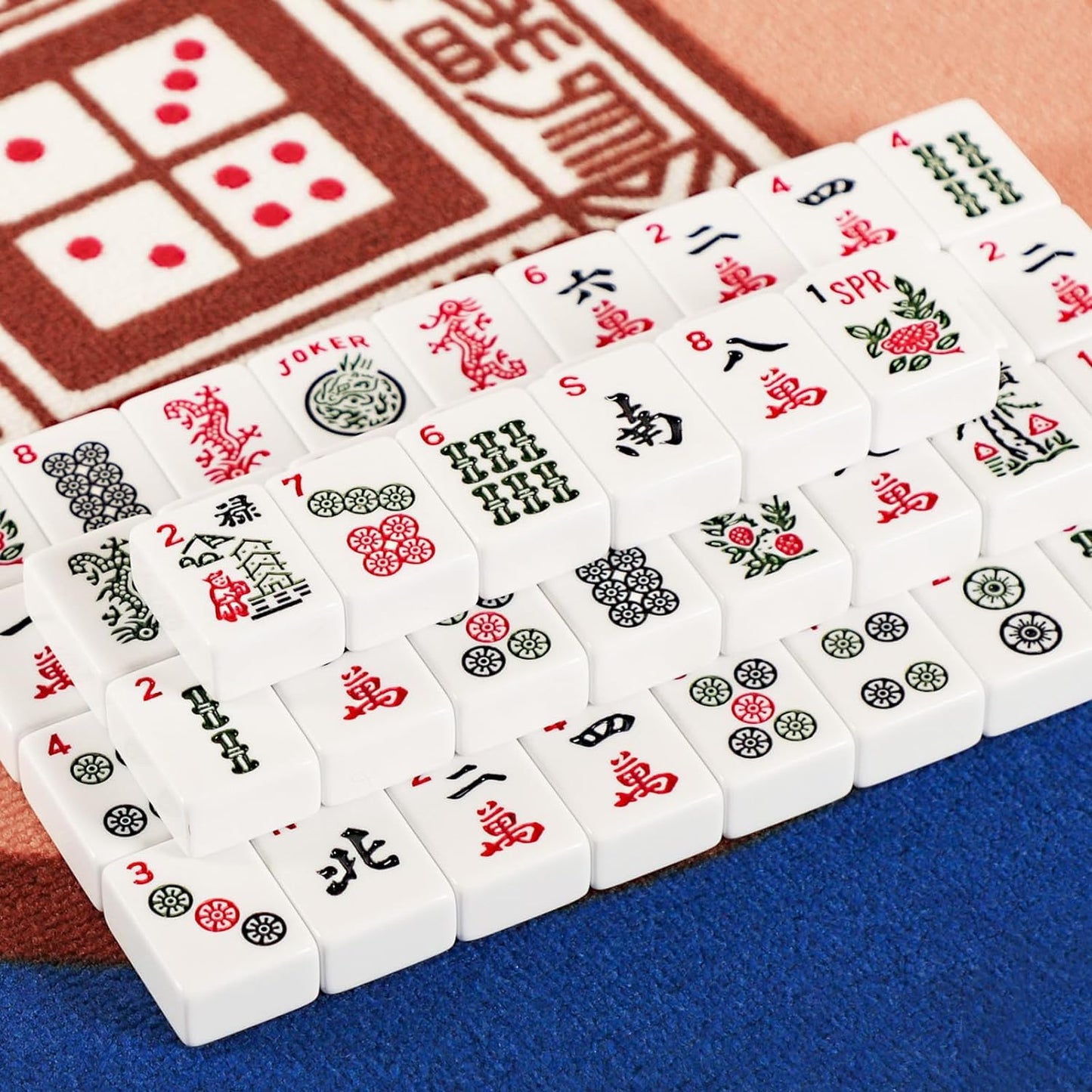 GUSTARIA Set of American Mahjong Tiles  166 American Mah Jongg Tiles with White Color(1.2  Tiles Only Set)