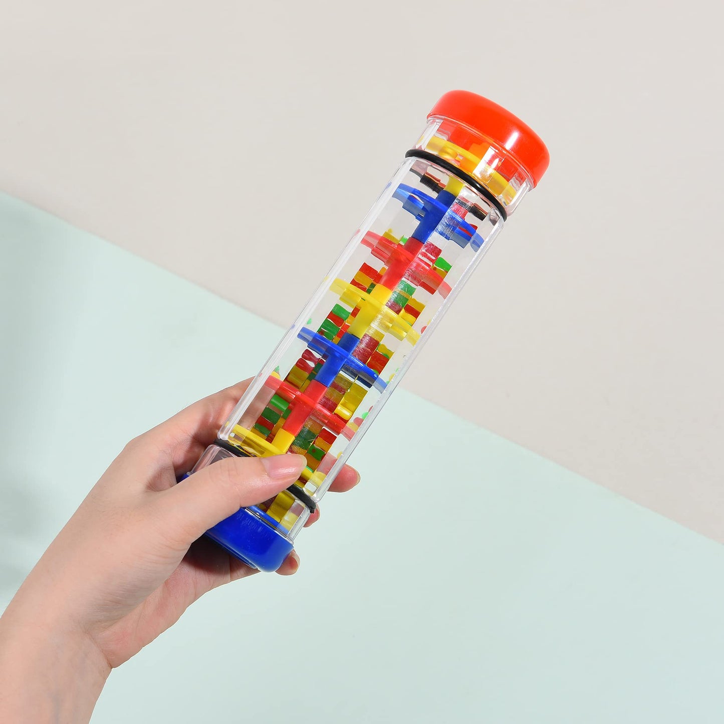 2 Pack Rainmaker Rain Stick Toy, 8 Inch Rainstick Musical Instrument For Babies Toddlers And Kids, Sensory Developmental Shaker