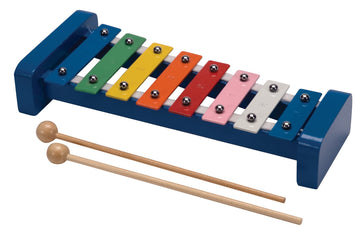 Schylling Wooden Xylophone - Colorful Kids Instrument - Includes Wooden Mallets And Embossed Metal Keys - Ages 3 And Up