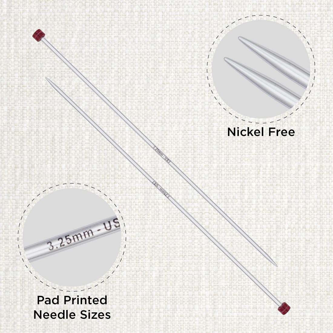 KnitPro Nova Single Pointed Needle 12 (30cm) | US Size 3 (3.25mm)