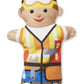 Melissa & Doug Jolly Helpers Hand Puppets (Set Of 4) - Construction Worker, Doctor, Police Officer, And Firefighter