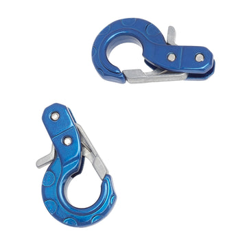 LAFEINA RC Crawler Winch Hooks, Metal Trailer Tow Hook for 1/10 RC Car SCX10 Tamiya CC01 D90 D110 TF2 TRX4 Accessories (Blue)