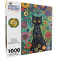 Cross & Glory - Petals And The Midnight Cat - 1000 Piece Jigsaw Puzzle For Adults | Satin-Finish | Vibrant Garden & Cat Theme | Challenging & Artistic Puzzle Game
