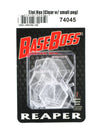 Reaper Miniatures Accessories: 1' Transparent Slotted Hex W/Short Hover Peg (10 Bases, 10 Pegs)