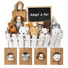 letesult 36Pcs Adopt A Puppy Party Favors Set - 12 Stuffed Dogs, Kraft Bags, Mini Chalkboard & Chalk Marker, Polyester, Fun Party Supplies