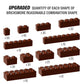 300 Piece Brown Bricks Bulk Assortment Pack, Brown Brick Accessories For Building With 12 Size, Compatible With Lego Parts And P