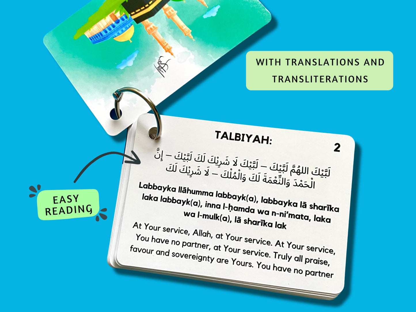 Umrah Dua Cards, Step By Step Guide Umrah Duas, Umrah Gift, Umrah Prayers And Supplications, Umrah Flash Cards