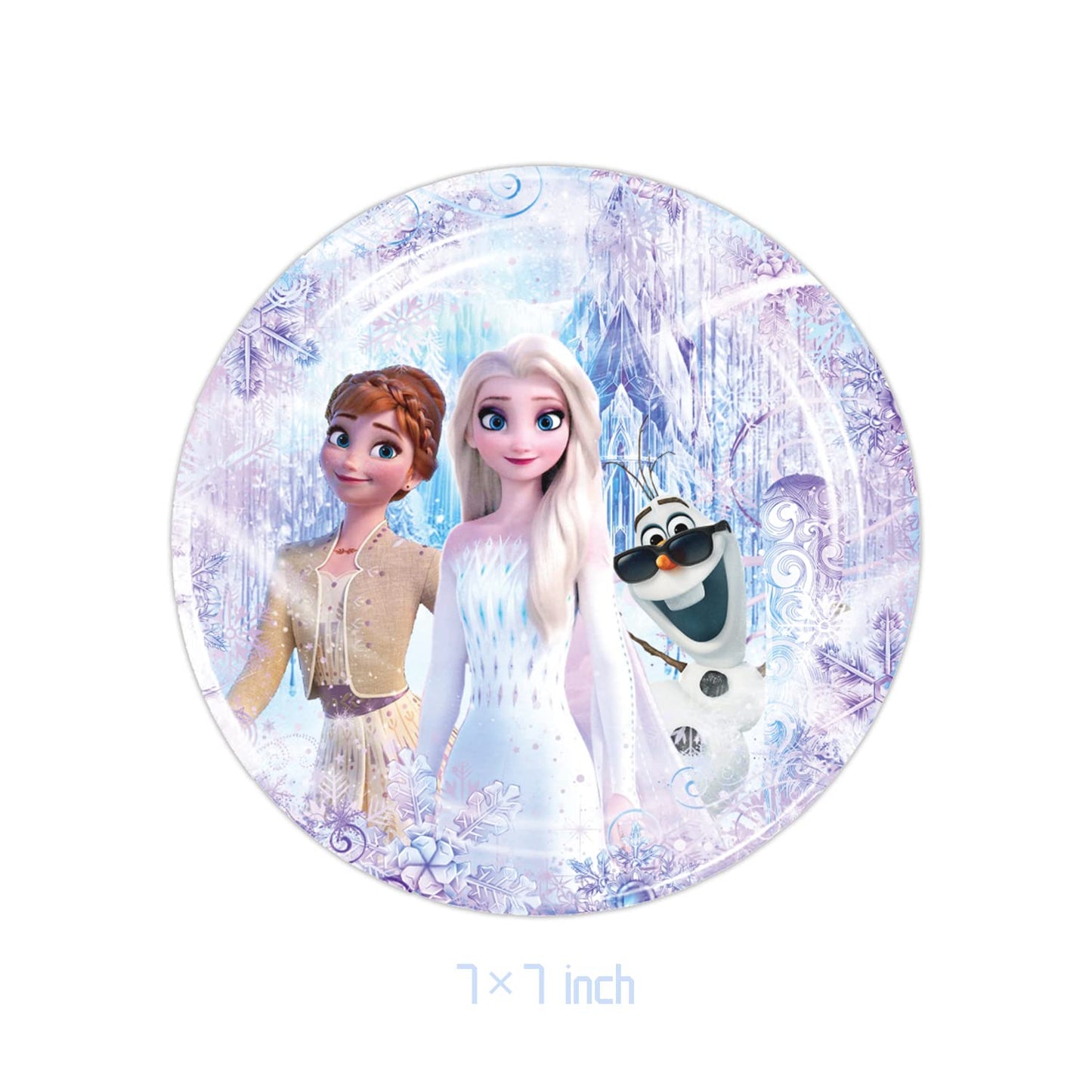 40Pcs Frozen Birthday Party Supplies, include 20 Plates and 20 Napkins, Frozen Birthday Party Decorations