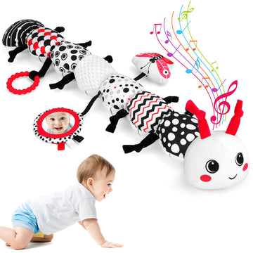 Baby Toys 0-12 Months - Musical Caterpillar Stuffed Animal Soft Plush Toys for Infant Girls Boys 3 6 12 Months Tummy Time Sensor