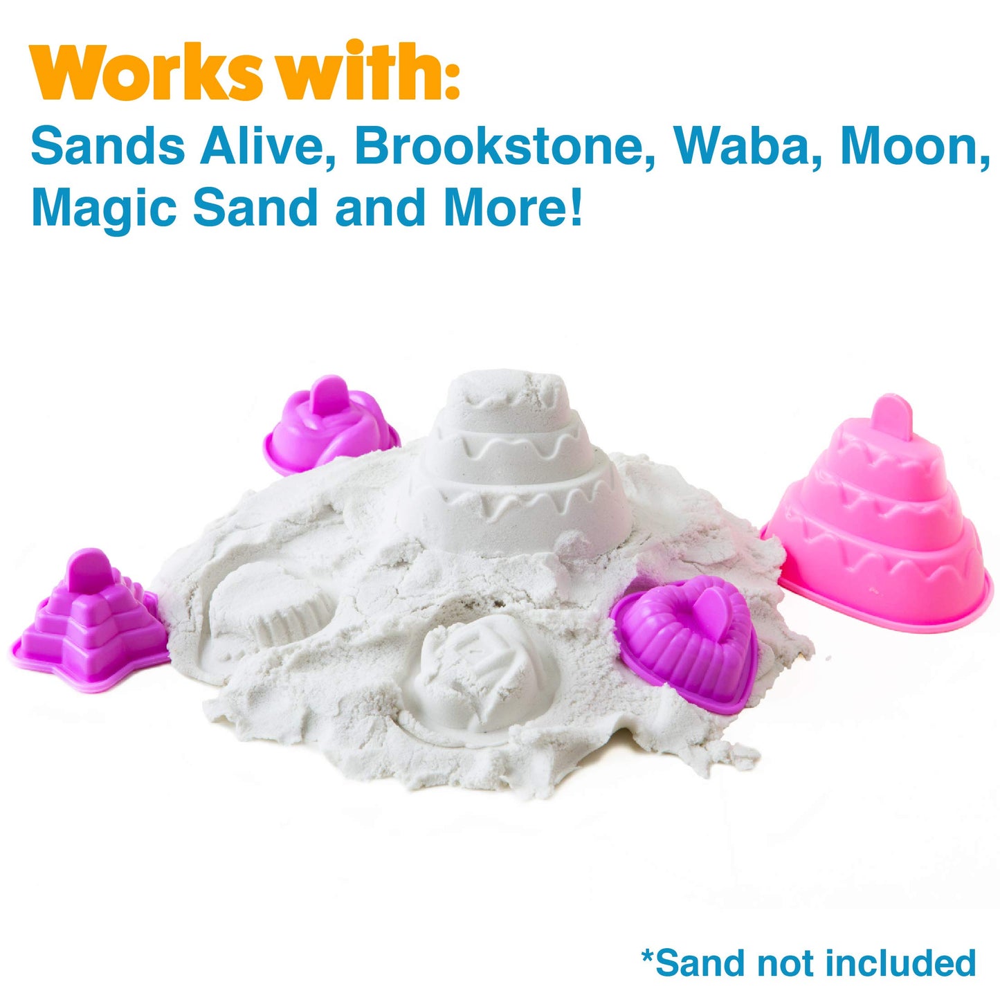 USA Toyz Sand Molds Beach Toys for Kids - 23pk Sand Castle Building Kit Sandbox Toys for Toddlers, Compatible with Molding Clay