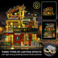 MOCBROPCS 3 in 1 Street View Coffee Shop Building Set, 875 PCS Plastic Toy, Medium Size, Green, Compatible with City House Modular Architecture