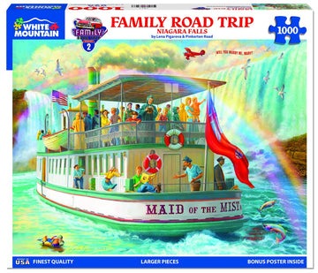 White Mountain 1000 Piece Jigsaw Puzzle - New York State Park, Large 24"x30", Cardboard, Perfect for Family Fun and Road Trips