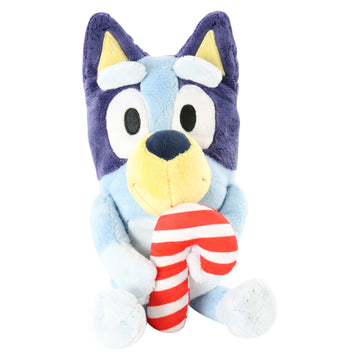 Animal Adventure Bluey Holiday Mini Animated Plush 9" - Official Collectible, Blue, Polyurethane