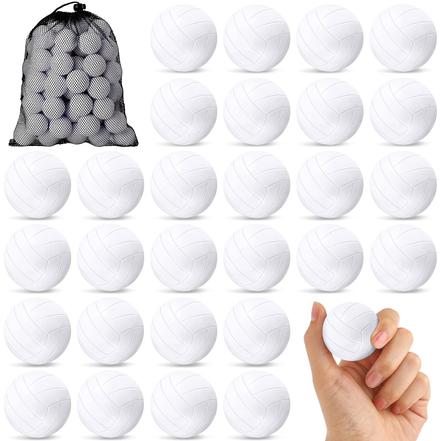 100 Pcs 1.6 Inch Mini Volleyball Stress Balls Bulk Volleyball Party Favors Volleyball Gifts for Team Tiny Foam Sports Balls with
