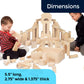 Standard Unit Building Blocks For Toddlers With Storage Tray (64 Pcs) Sanded Wood Blocks For Children, Original Steam, And Stem