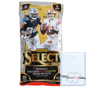 2023 Panini Select Football NFL Jumbo Cello Value Pack with 15 Trading Cards + Toploader! STREETCARDS!